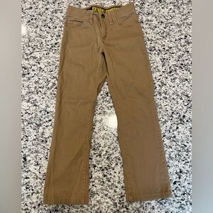 Lee Boy’s Khaki Brown Casual Straight Leg Pants, Size 10R, Adjustable Waist